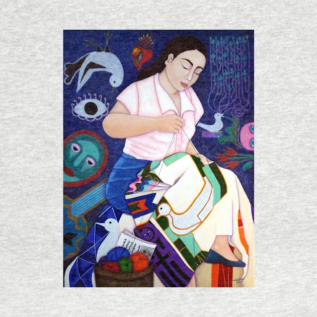 Violeta Parra embroidering the life by madalenalobaotello